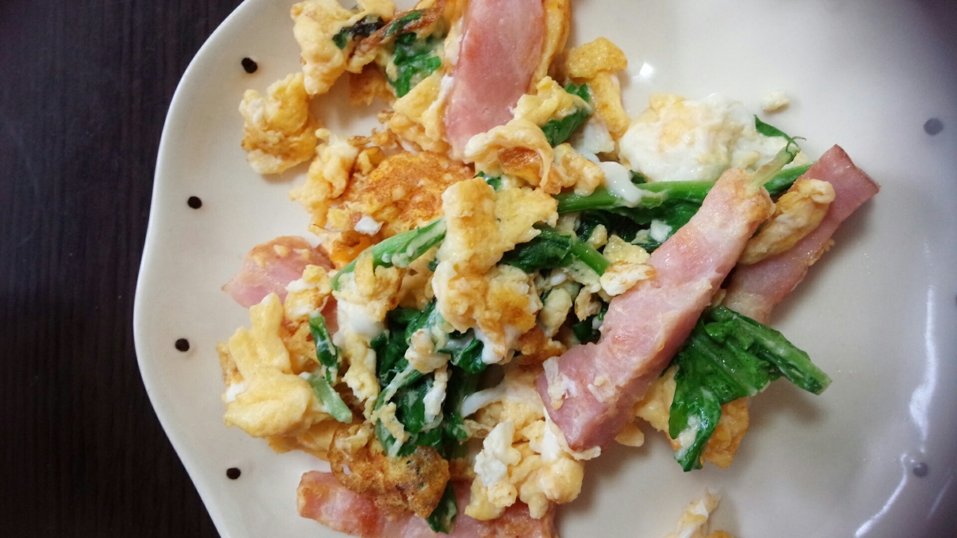 ベーコンとルッコラの卵炒め レシピ 作り方 By たくみ905 楽天レシピ ベーコンとルッコラの卵炒め レシピ 作り方 By たくみ905 楽天レシピ