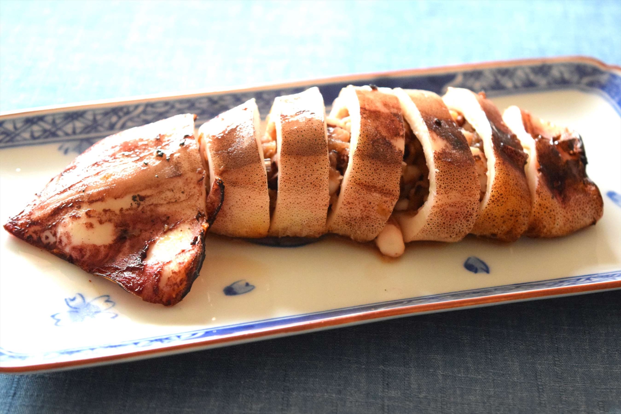 イカのにんにくりんご醤油焼き