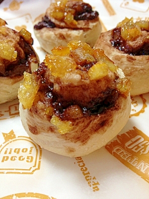 ♡美味しぃ♡練りココアとオレンジピールのパン^ ^