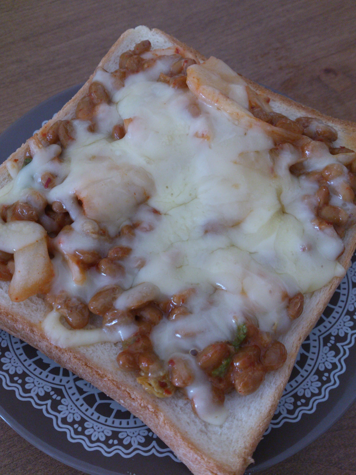 乳酸菌たっぷり 納豆キムチチーズトースト レシピ 作り方 By なっちゃんゆず味 楽天レシピ