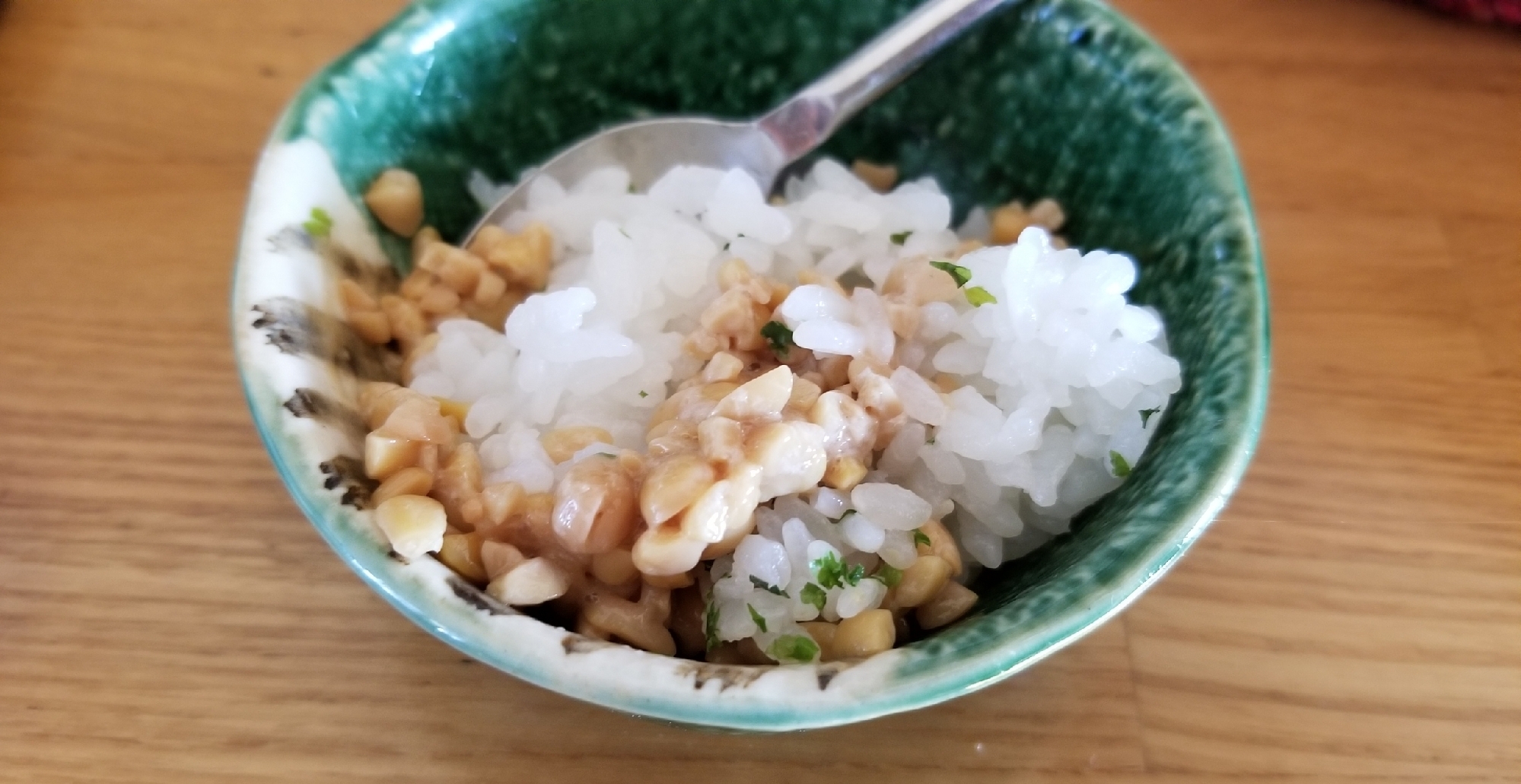 お出汁で食べる青のり納豆ご飯★離乳食後期