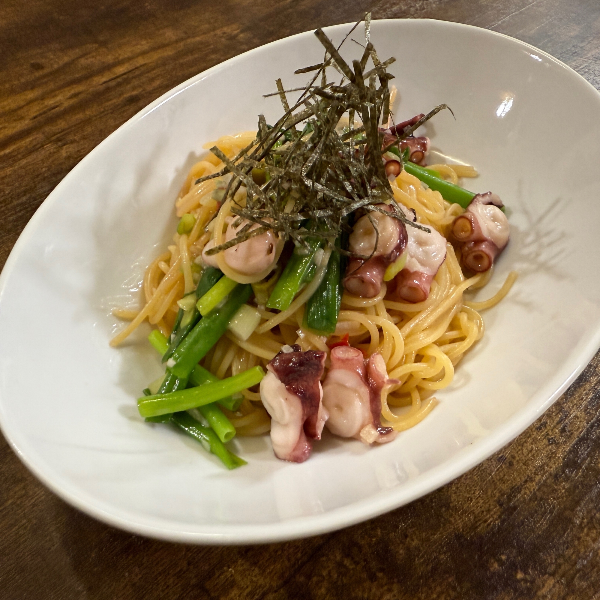 3分パスタをワンパンで！タコのペペロンチーノ