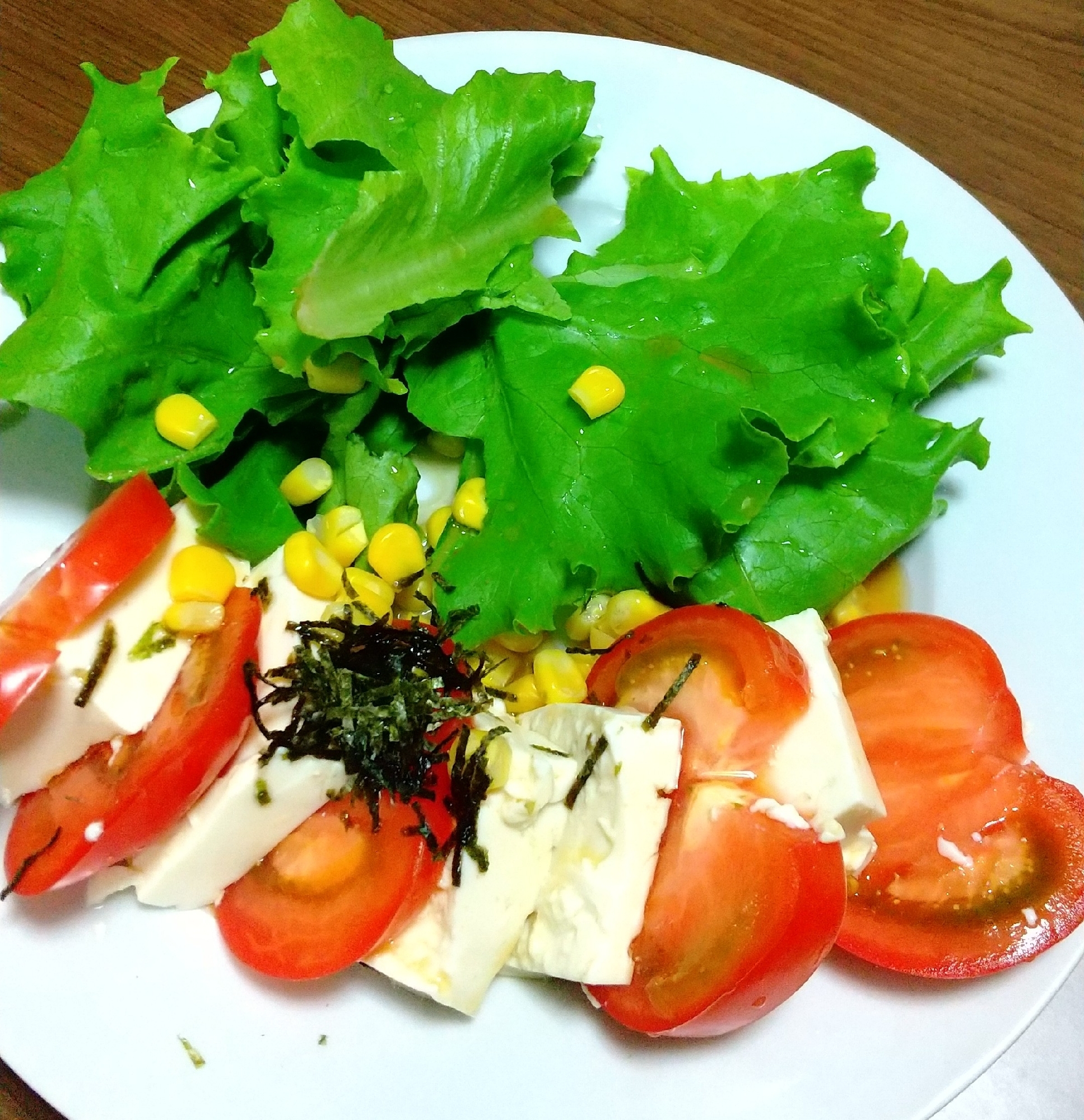 豆腐とトマトの和風サラダ