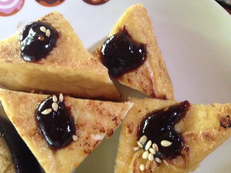 厚揚げの味噌バター焼き