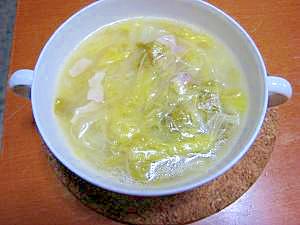 圧力鍋で★白菜と豚バラのスープ