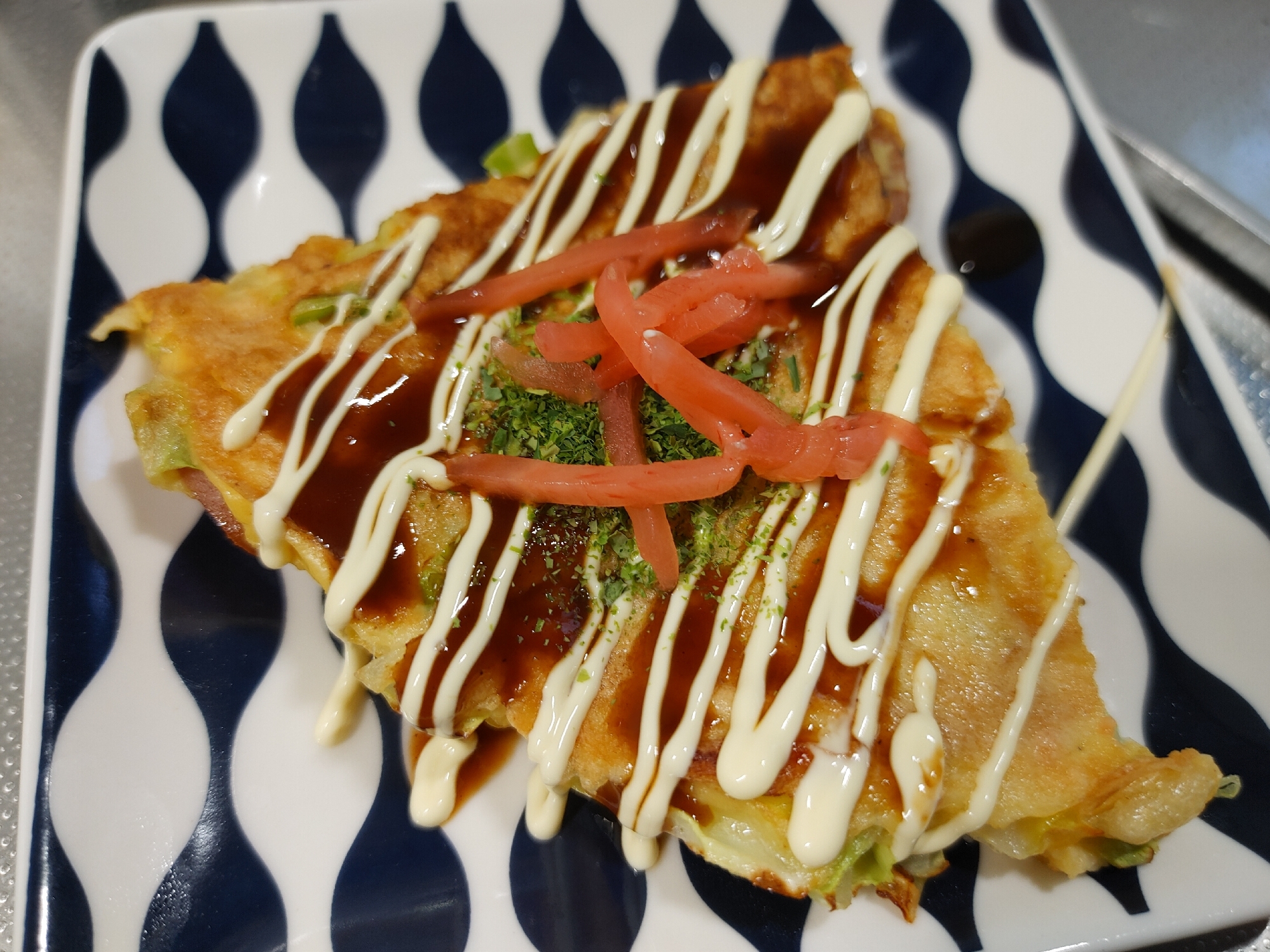 朝食用〜軽めのきゃべウィンのお好み焼き風