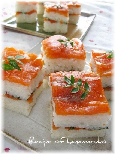 ♪ サーモンの押し寿し おもてなし♪