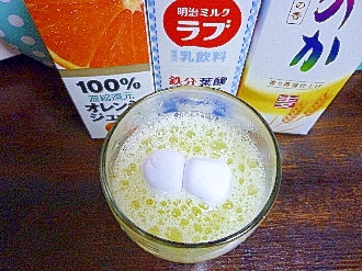 ホット☆ブルーベリーマシュマロ入オレンジミルク酒