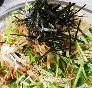 水菜と大根のサラダ