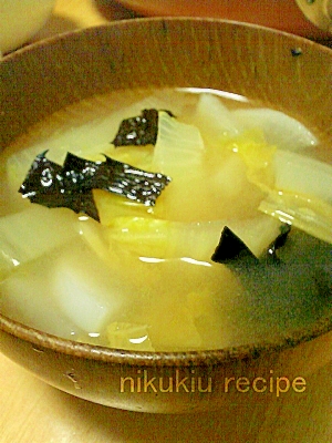 白菜・大根・かじめの味噌汁