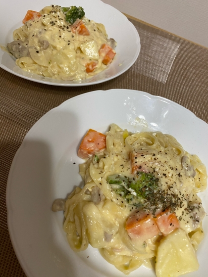 クリームパスタ美味しくできました♪