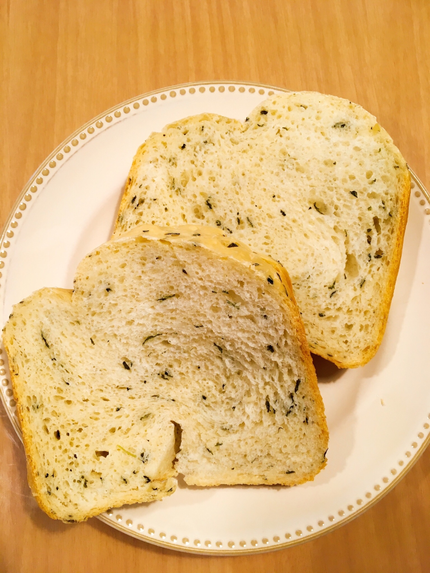 ＊HB＊太白ごま油で大葉食パン