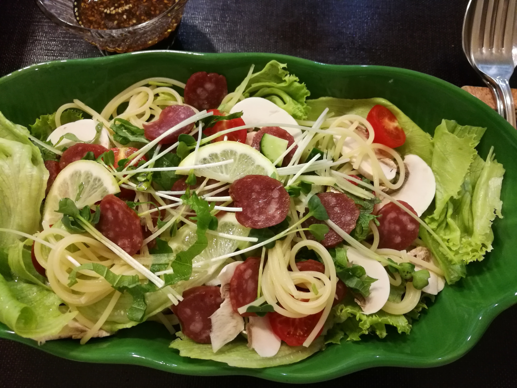 和風味のサラダパスタ