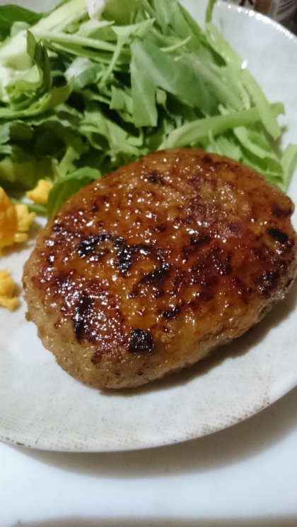 昨日作ったきんぴらでつくねも参考にさせていただきました！
ハンバーグサイズで(笑)