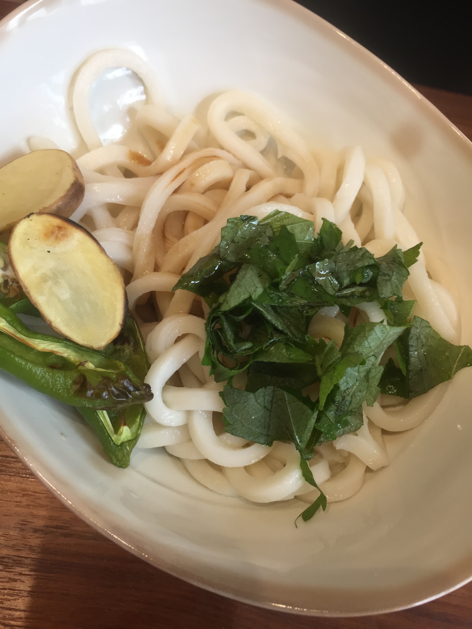 青じそ風味のうどん！