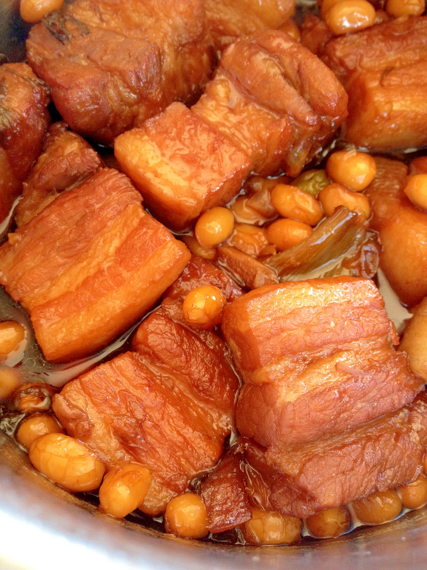 お鍋でコトコト＊豚の角煮＆大豆煮