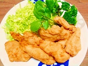 炭酸水で軟らか☆鶏ササミから揚げ