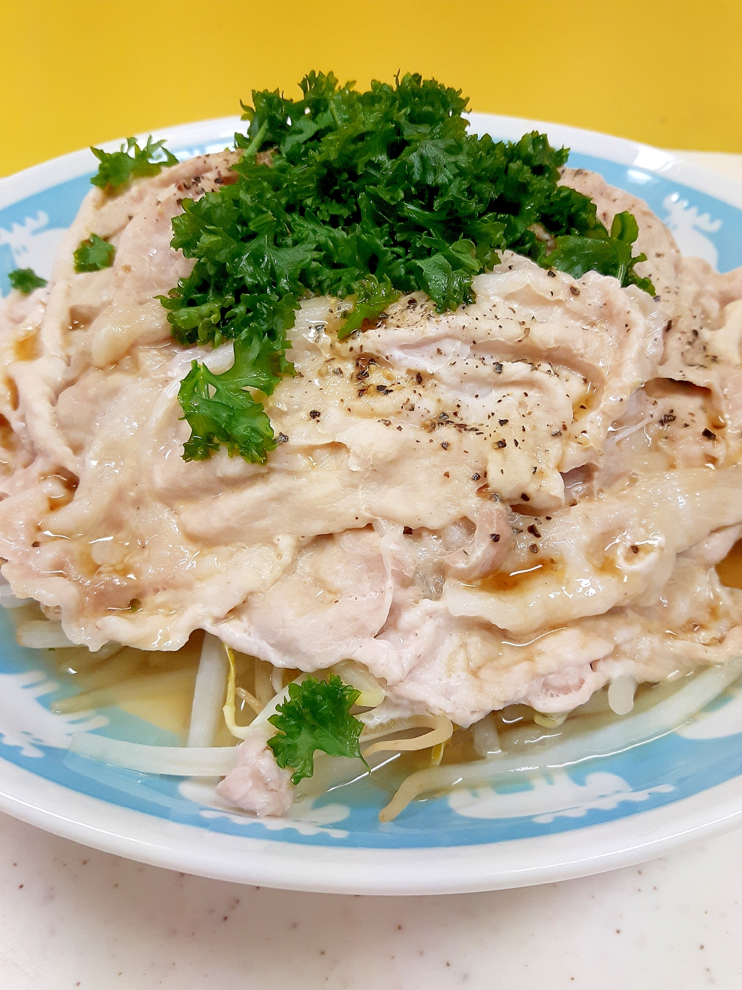 電子レンジで簡単 豚肉ともやしのポン酢がけ レシピ 作り方 By Acchan66 楽天レシピ