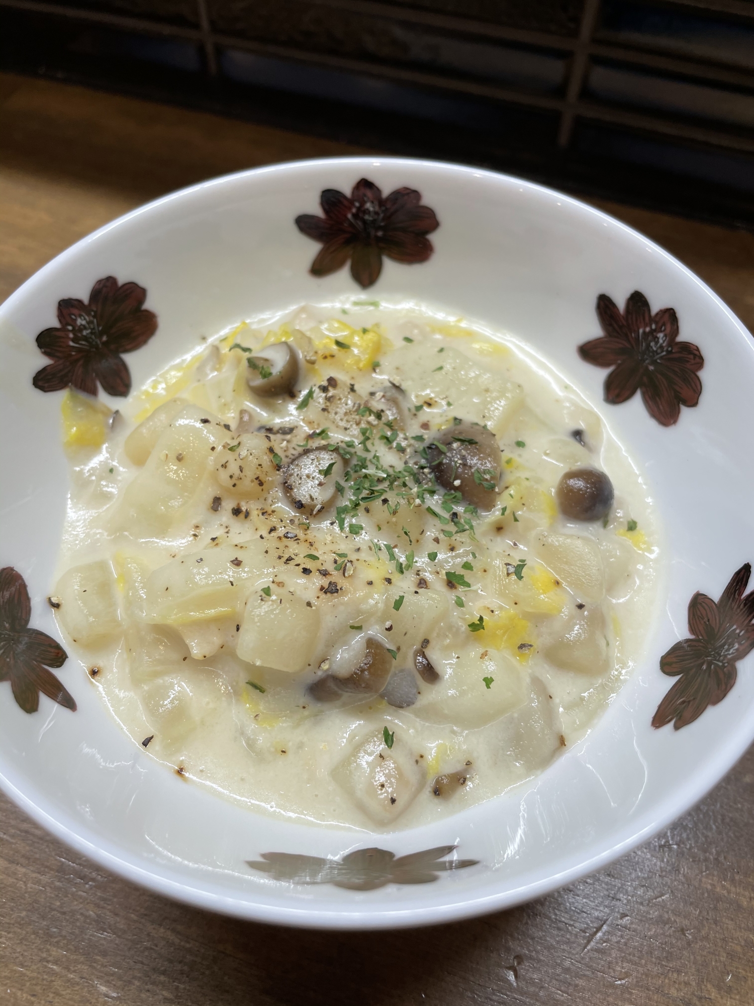 クラムチャウダー缶で白菜たっぷりスープ