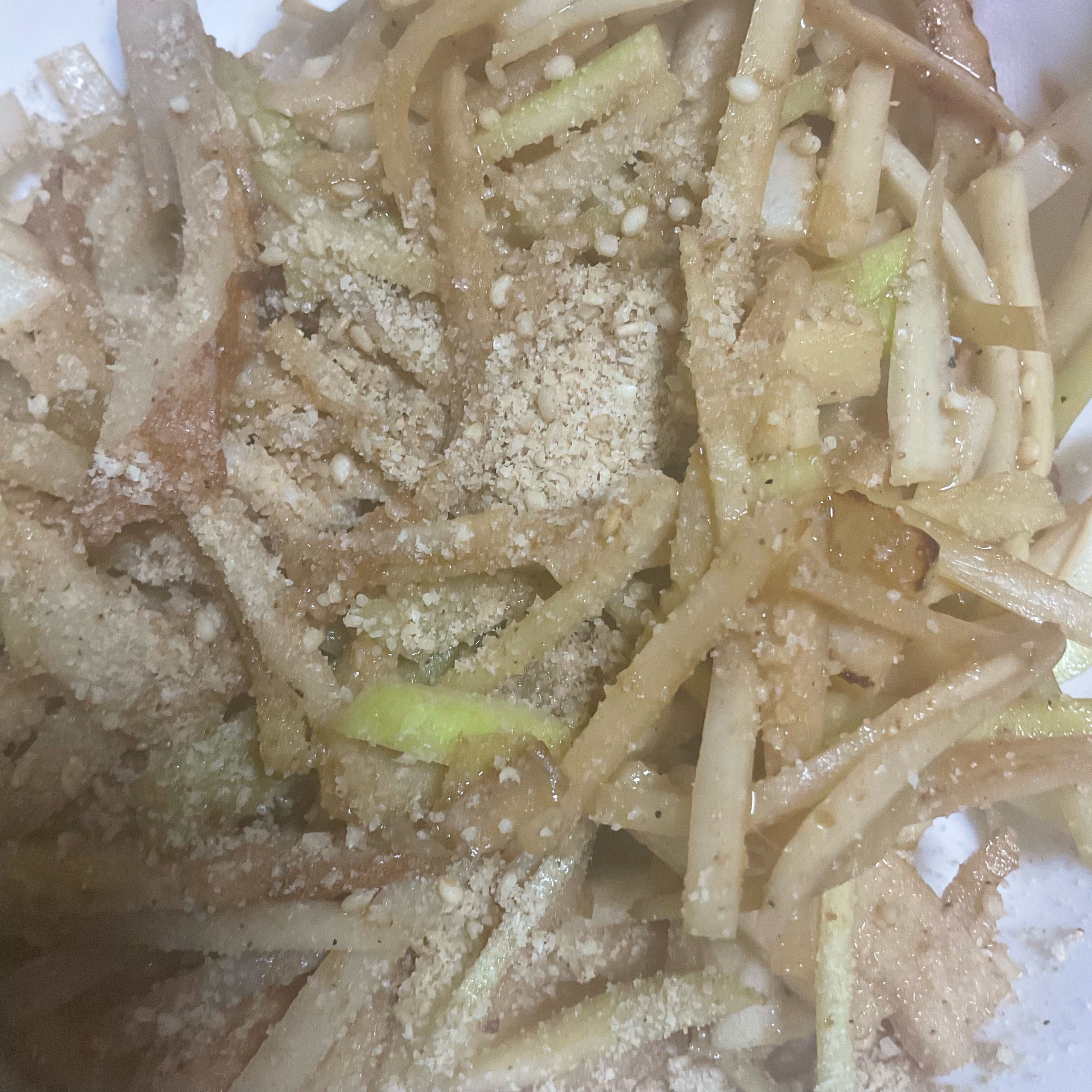 節約、時短、ずぼらでごめん⭐大根の皮できんぴら