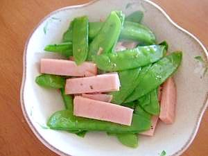 さやえんどうとハムの炒め物 レシピ 作り方 By ショコラ1224 楽天レシピ