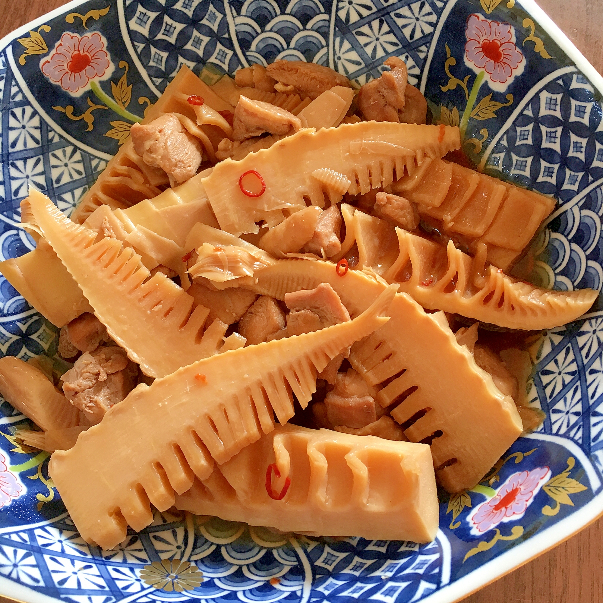 たけのこと鶏肉の煮物