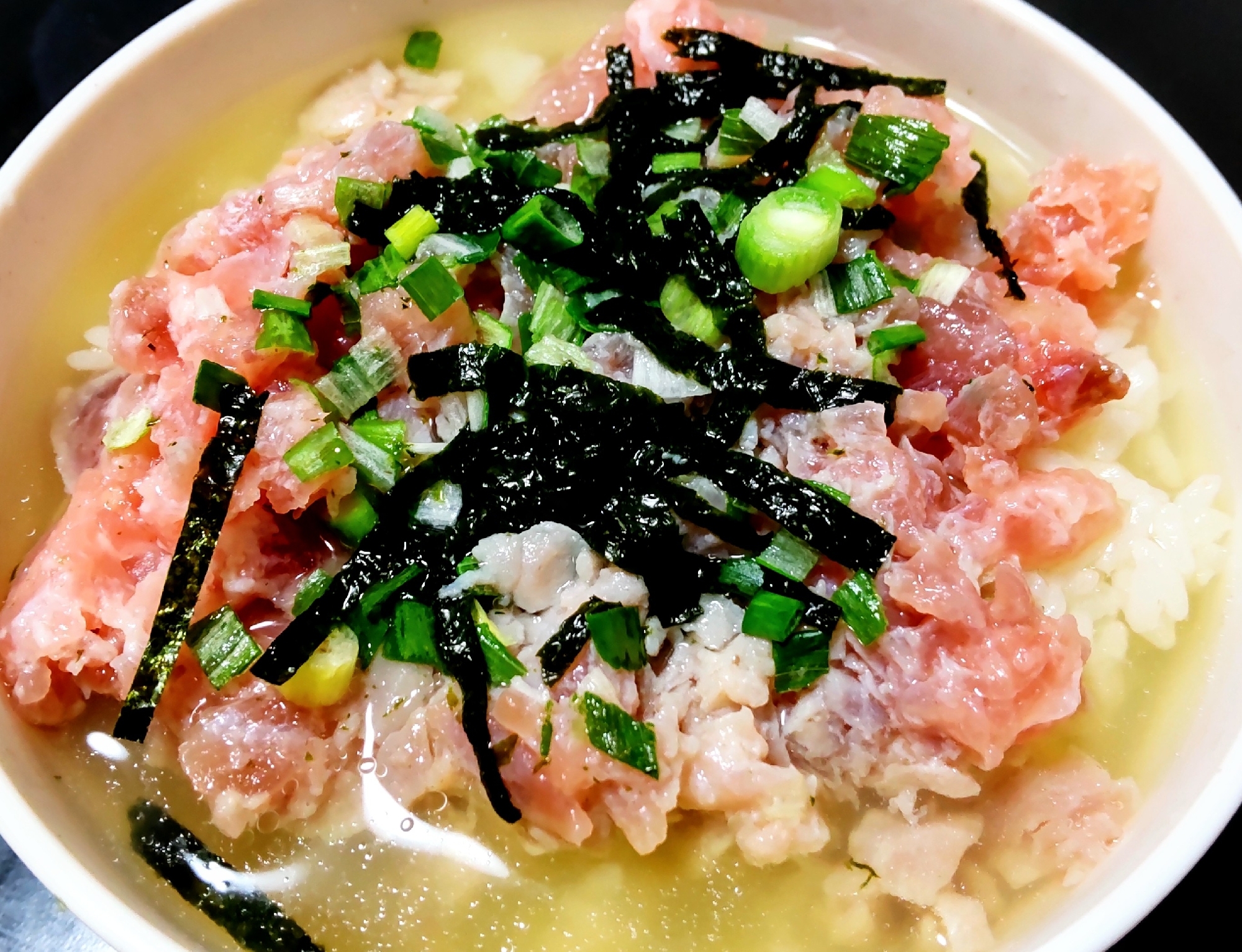 かぐらざかのネギトロ丼のお茶漬け♪