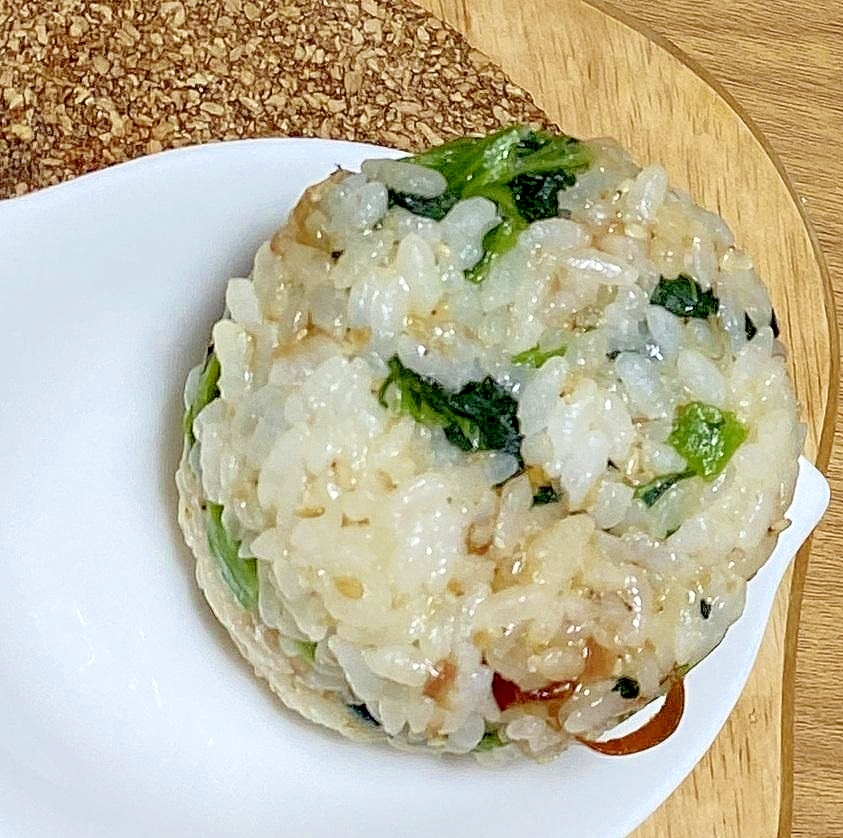 簡単おいしい、小松菜漬けの混ぜこみご飯