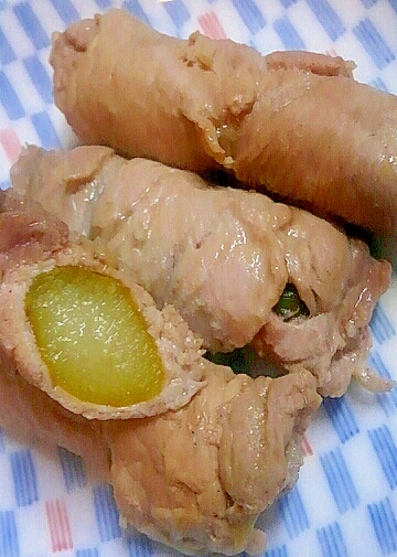 アスパラだけで★豚肉巻き炒め煮