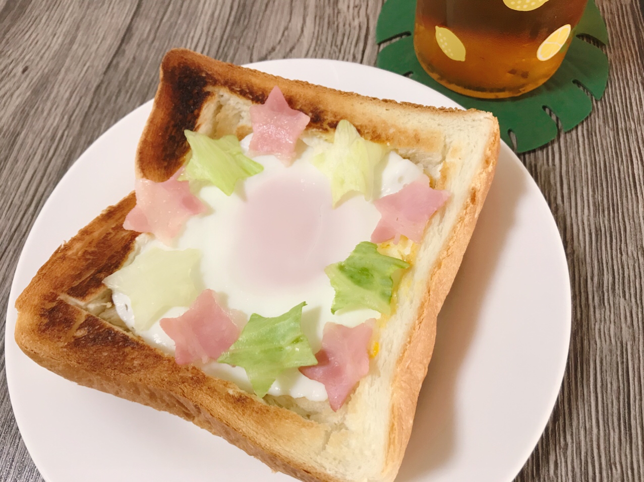 食パンアレンジ❤ベーコンレタスと卵のトースト★