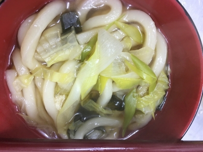 白菜入り☆あっさりうどん(*^^*)☆