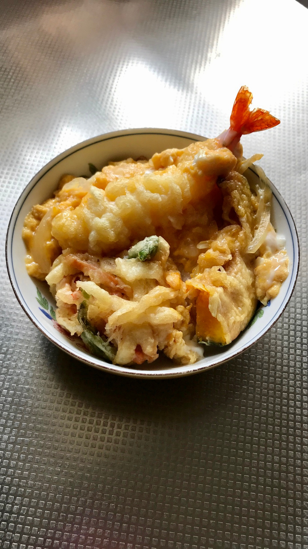 天ぷら卵とじ丼