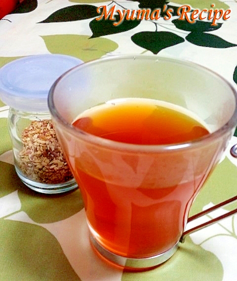 りんごの皮パウダーでアップルティー