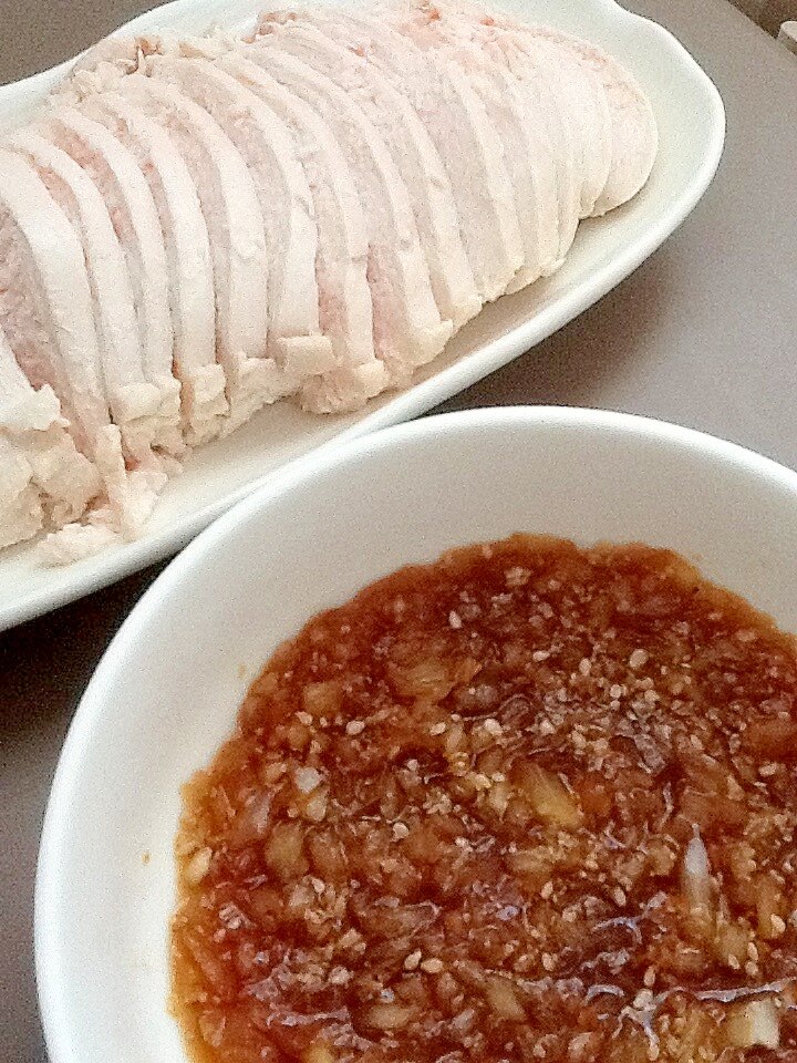 サラダチキンに 玉ねぎソース レシピ 作り方 By 輝こ 楽天レシピ