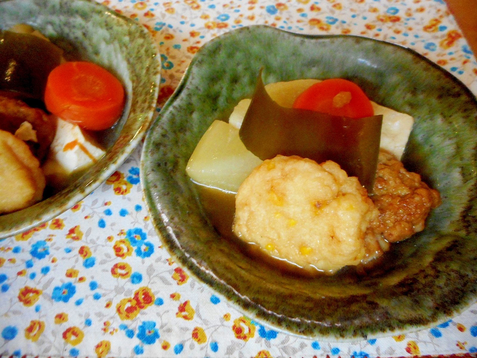 大根とさつま揚げと昆布の煮物