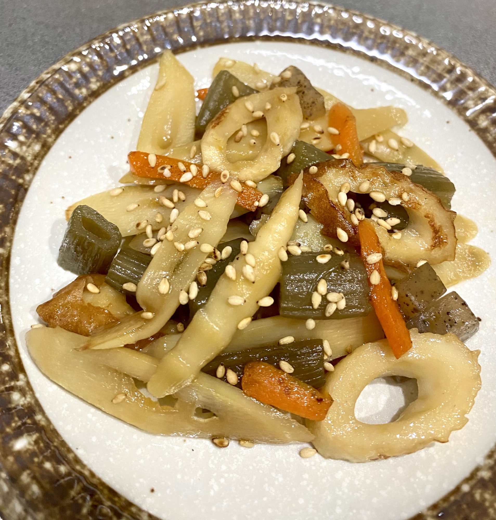 細竹とふきの炒め物