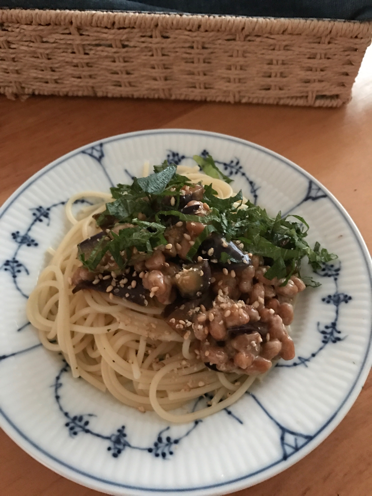 ナスと納豆の青じそパスタ レシピ 作り方 By ボンド子 楽天レシピ