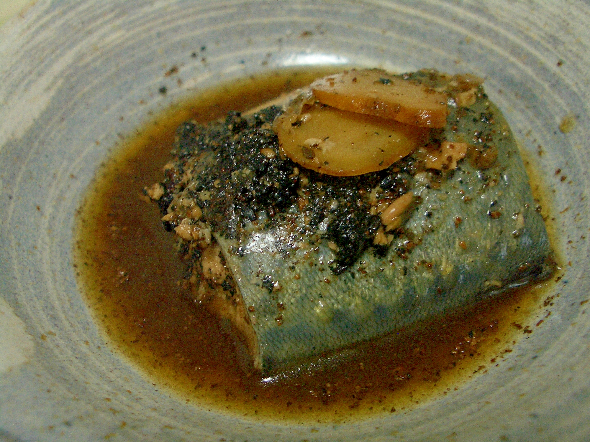 鯖の黒ゴマ味噌煮