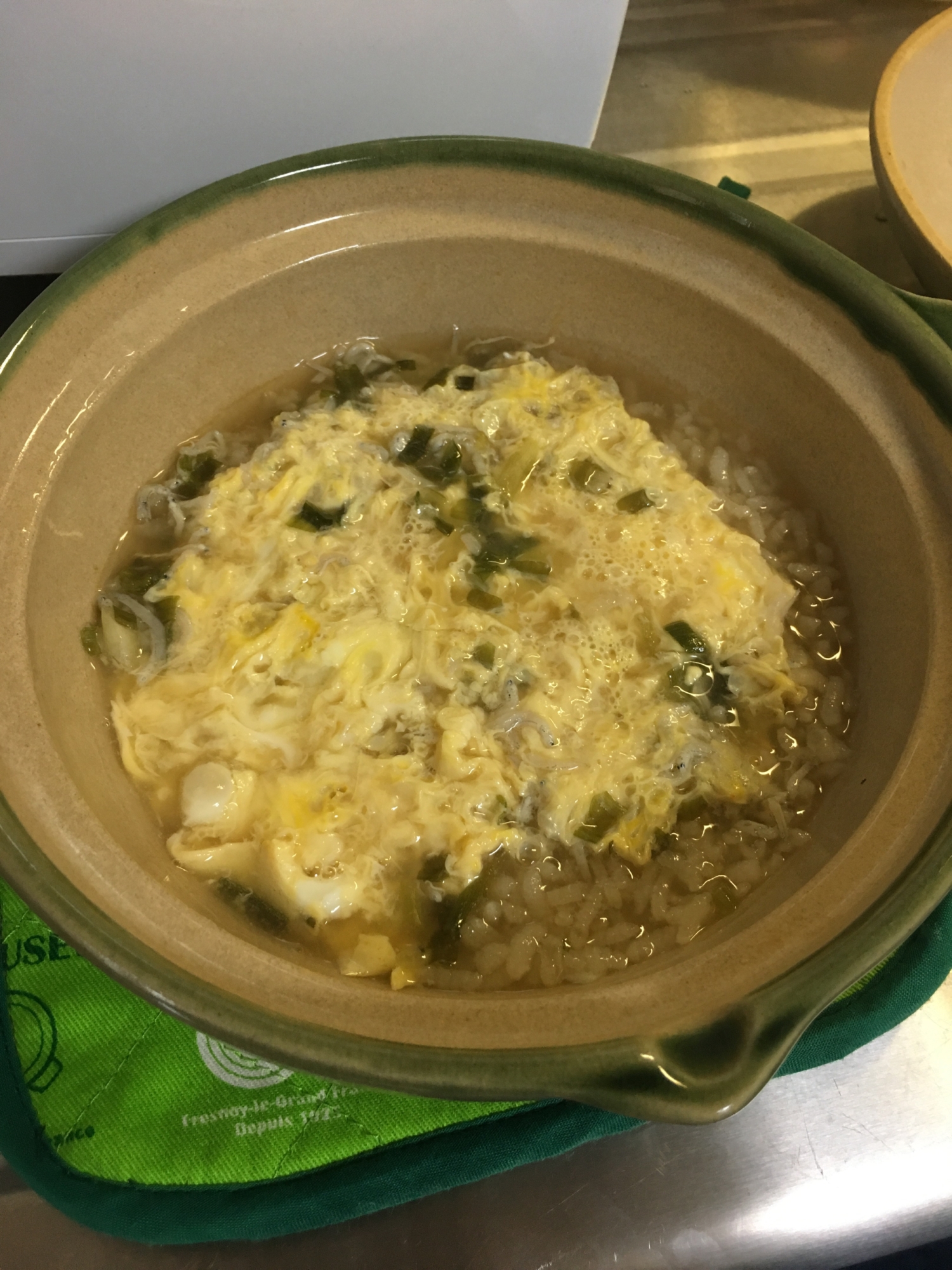 白だしで作る卵雑炊
