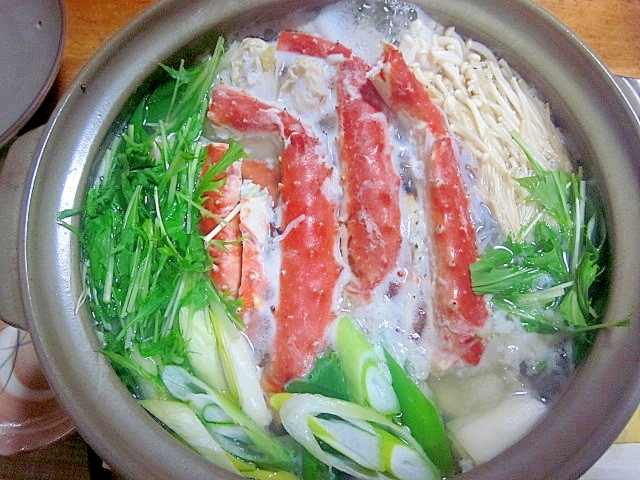 シンプルな~カニ鍋