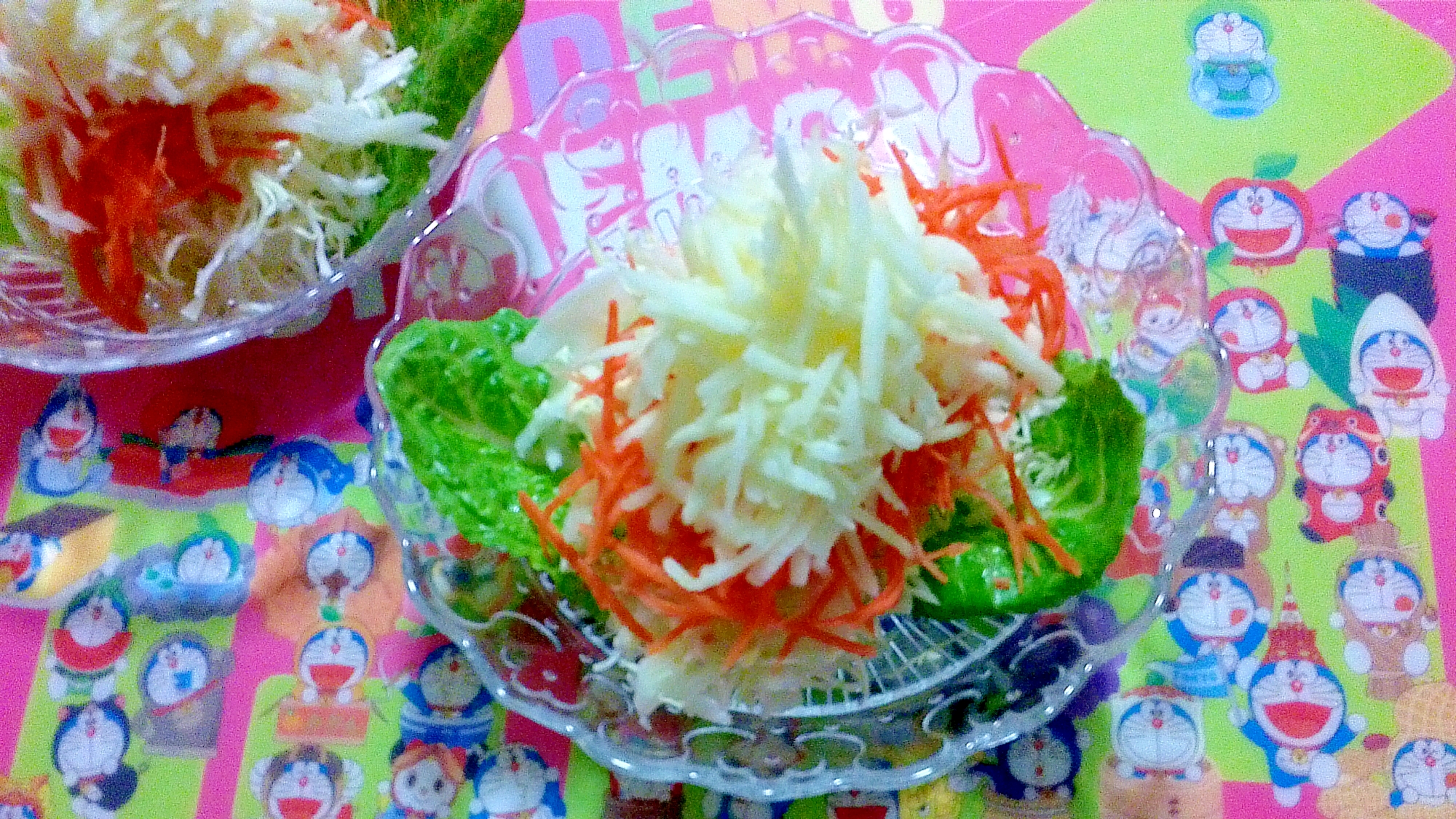 簡単リンゴのお花サラダ
