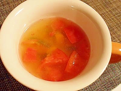 南瓜とトマトの塩スープ♪