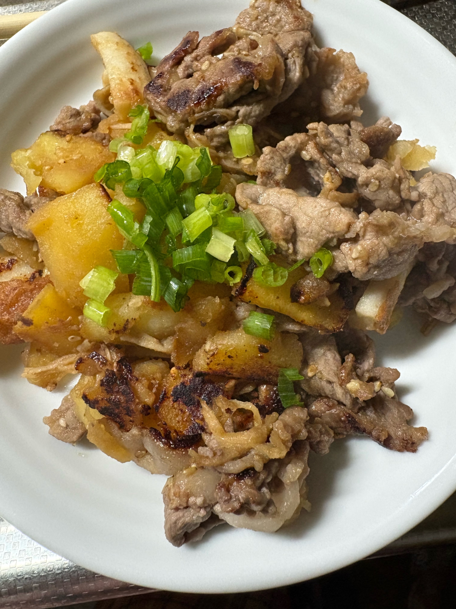 牛肉とえのき、しめじのいためもの