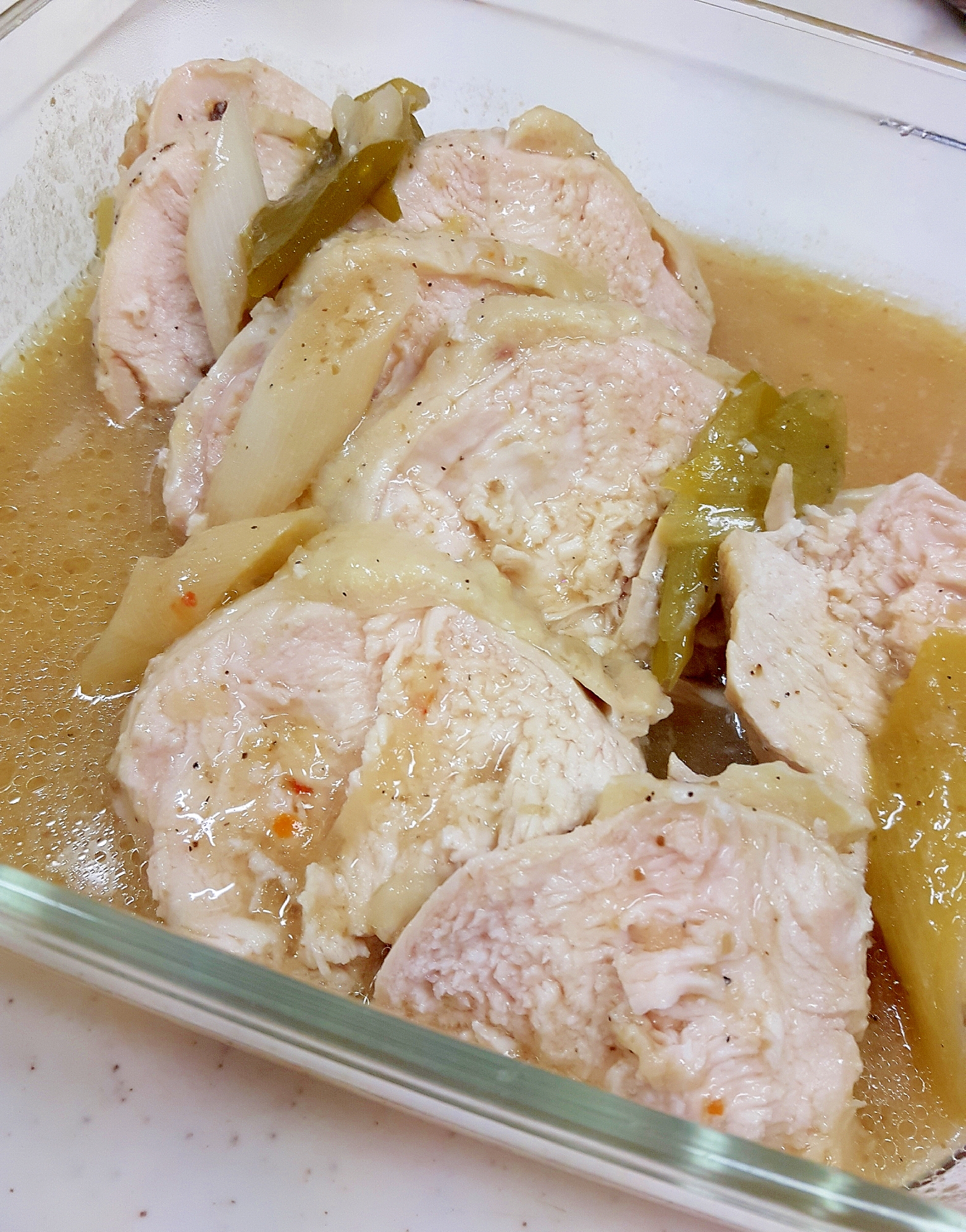 ポリ袋調理(^^)鶏むね肉のイタリアンドレッシング