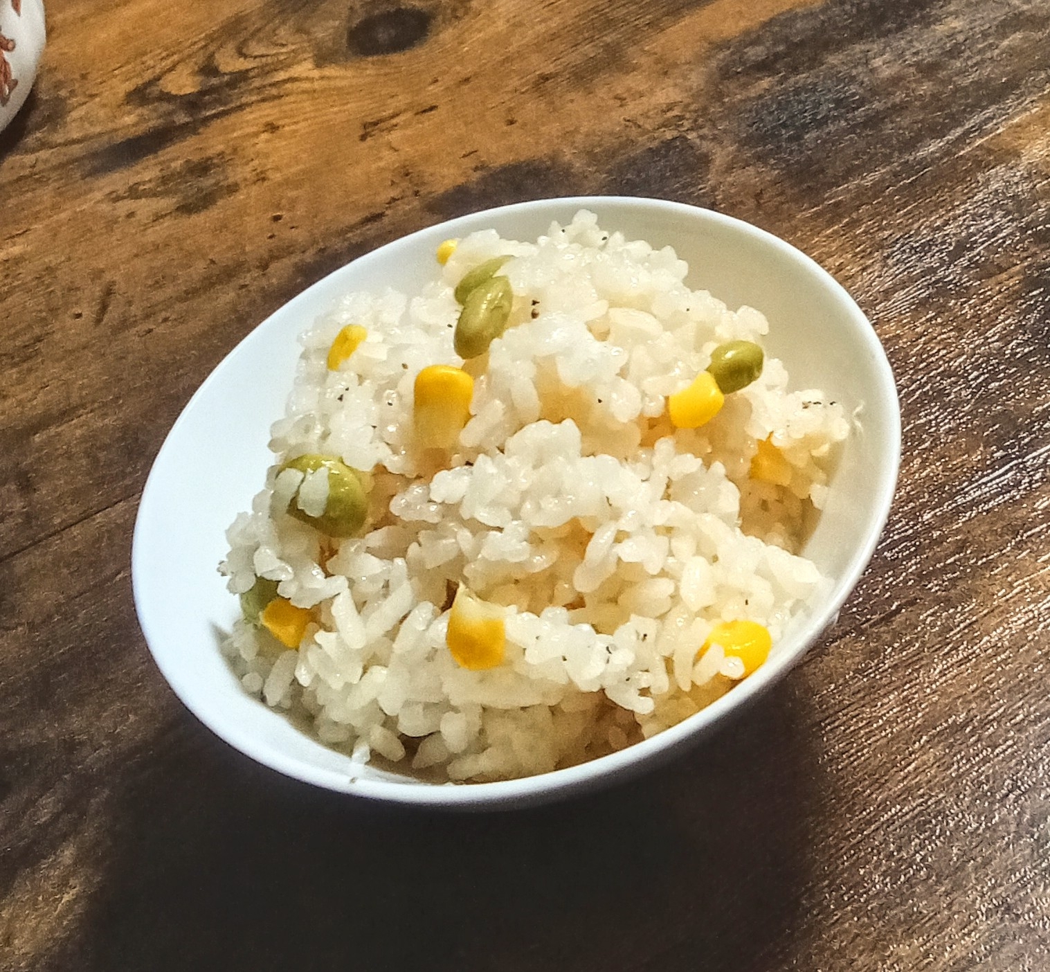 炊飯器！むきえだまめ＆コーンで簡単ピラフ風
