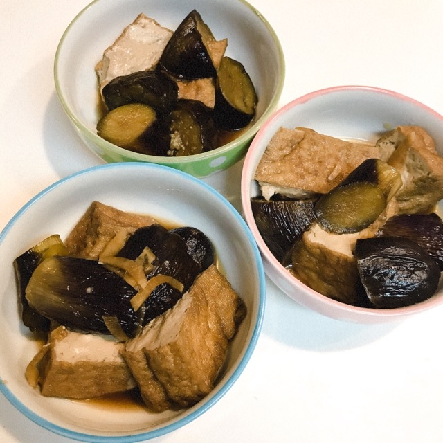 懐かしい味です☆茄子と厚揚げの生姜煮