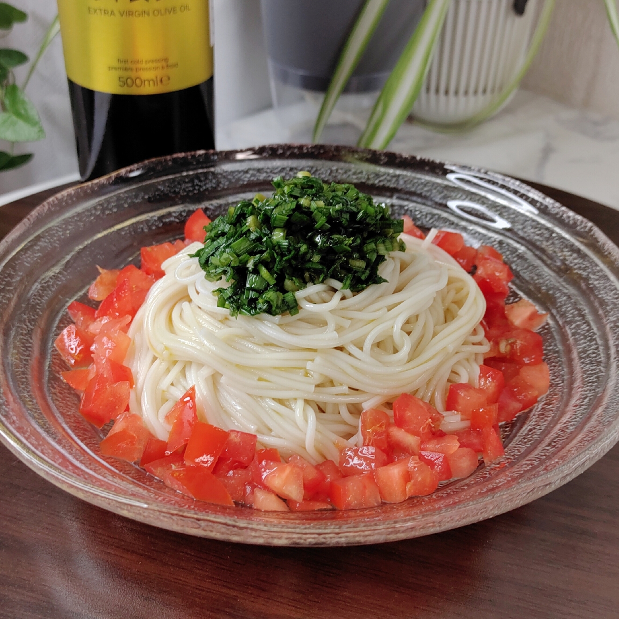 【夏バテ対策】ニラ醤油そうめん・イタリア風味♪