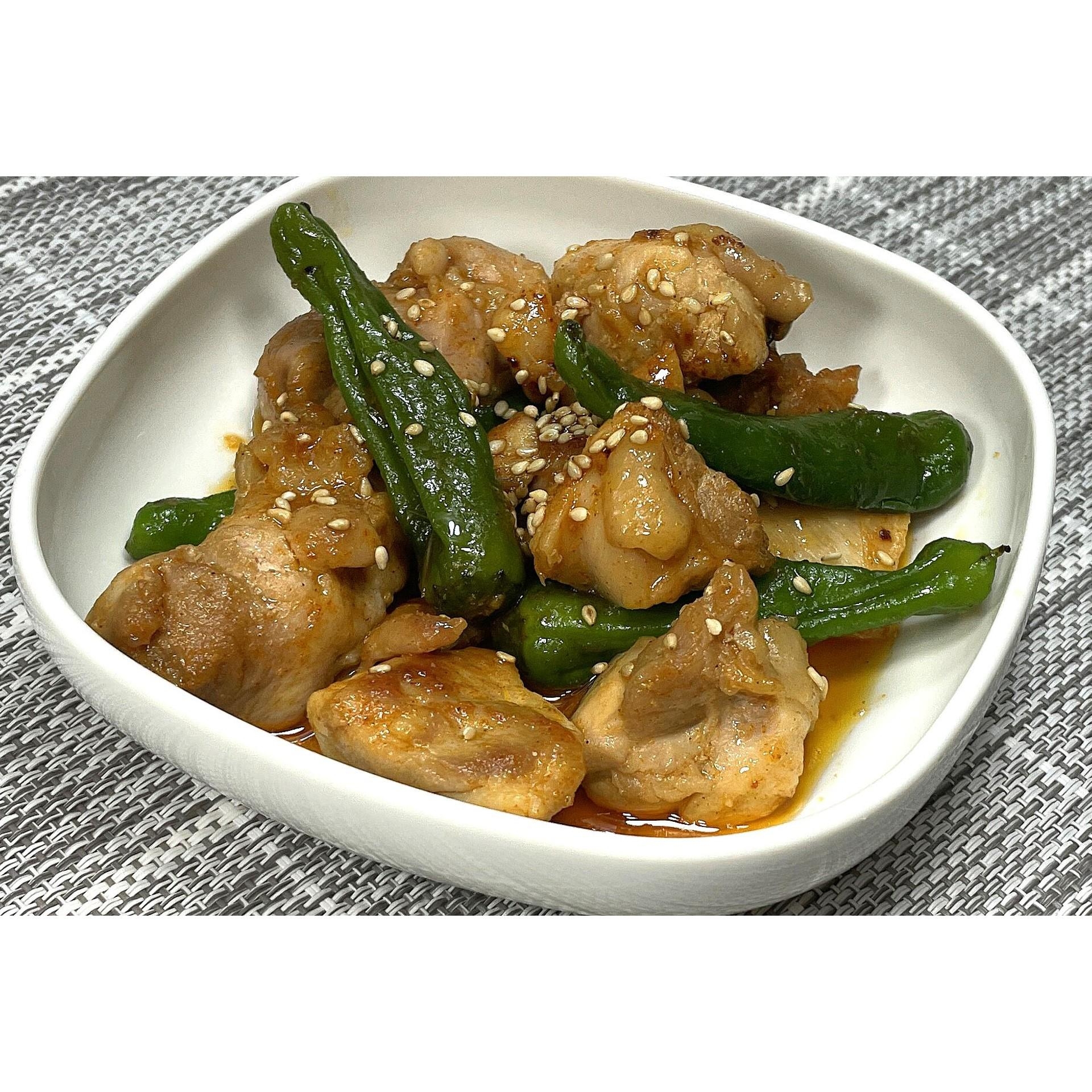 鶏肉とししとうの甘辛炒め★動画あり★