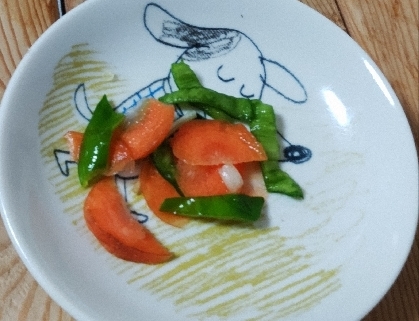 にんじんとピーマンの玉ねぎドレッシングꔛꕤ