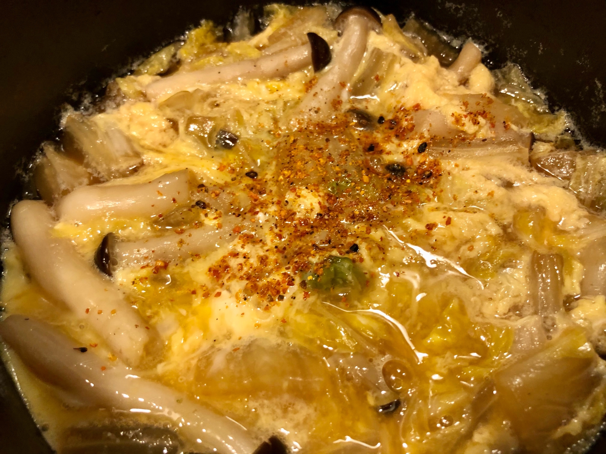 簡単副菜 無水鍋で白菜としめじのすき焼き風卵とじ レシピ 作り方 By St1225 楽天レシピ 簡単副菜 無水鍋で白菜としめじのすき焼き風卵とじ レシピ 作り方 By St1225 楽天レシピ